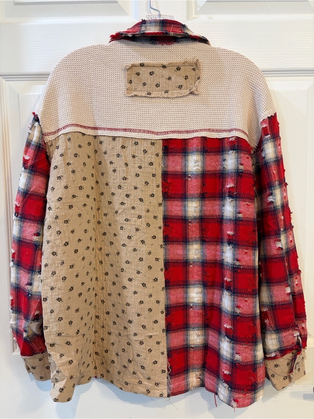 POL Long Sleeve Distressed Red Plaid Woven Button Down Shirt NEW FALL WINTER - Picture 11 of 14